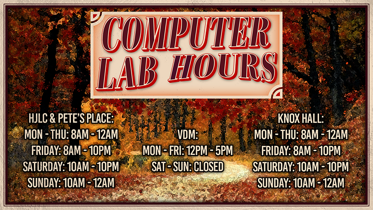 For Fall 2024 computer lab hours, visit studenttech.nmsu.edu/labs.
