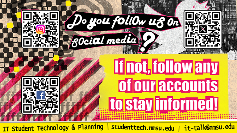 Do you follow us on social media? If not, follow any of our accounts to stay informed!