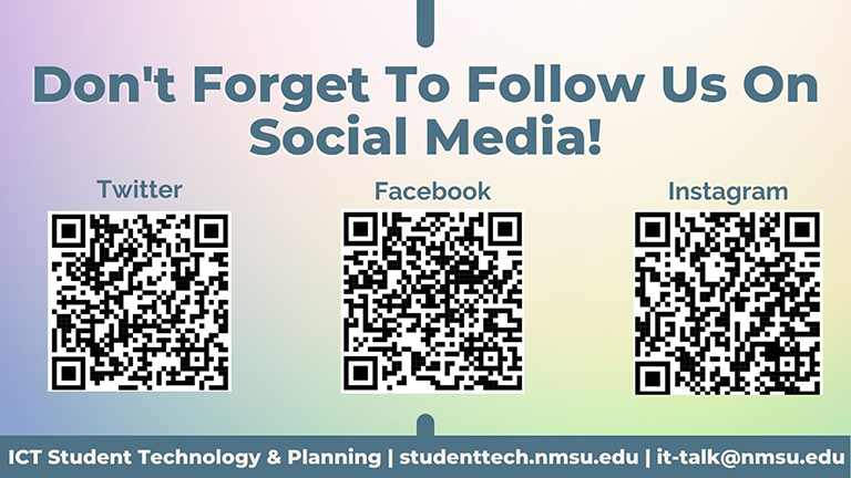 Don't forget to follow us on social media!